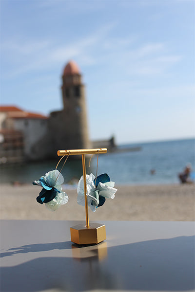 Boucles d'oreilles tiges les bleus de Thétis