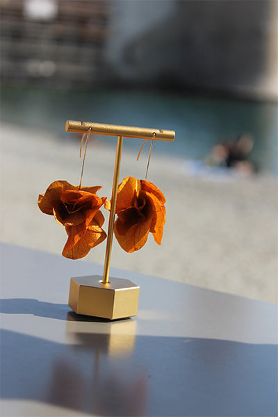 Boucles d'oreilles tiges Orange de Valence