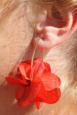 Boucles d'oreilles tiges Rouge de Séville