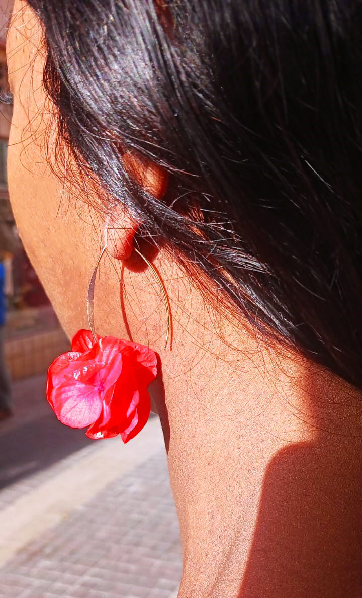 Boucles d'oreilles tiges Rouge de Séville