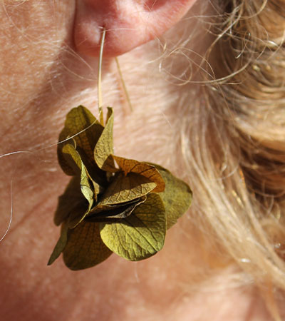Boucles d'oreilles tiges Vert Kaki
