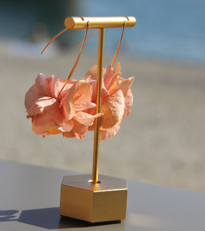 Boucles d'oreilles tiges Vieux Rose