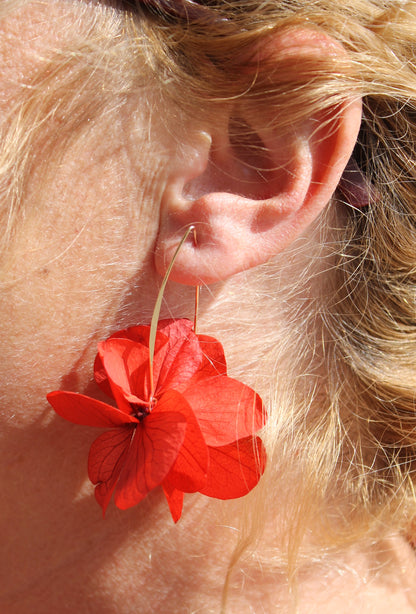 Boucles d'oreilles tiges Rouge de Séville