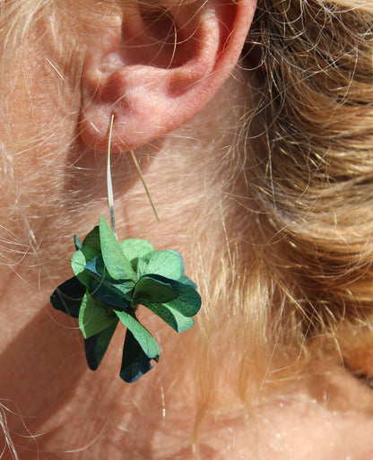 Boucles d'oreilles tiges Vert et Bleu