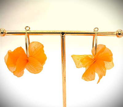 Boucles d'oreilles Créoles Orange de Valence